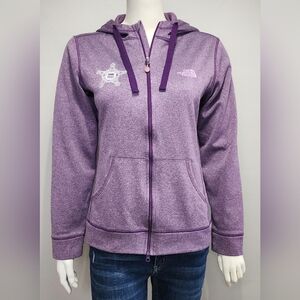 The North Face Womens Purple Heathered Full Zip Hoodie Secret Service Medium M